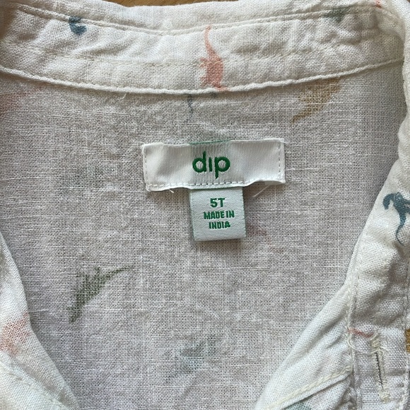 🦖HOST PICK🦕 Boys Linen Dinosaur Button Up - Picture 2 of 5